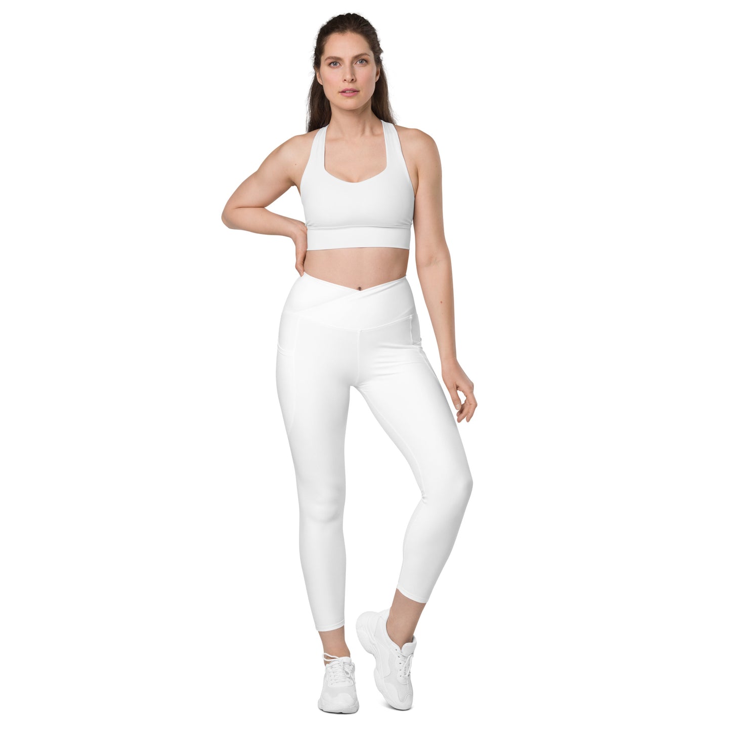 Crossover leggings with pockets
