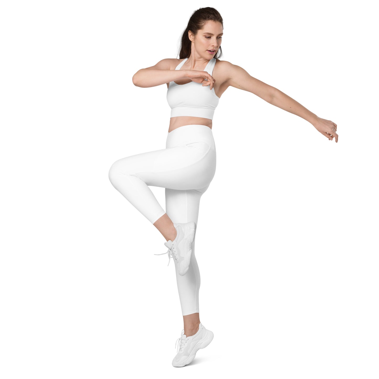 Crossover leggings with pockets