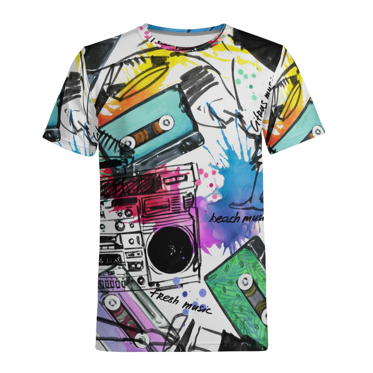 New Mens All Over Print T-shirt