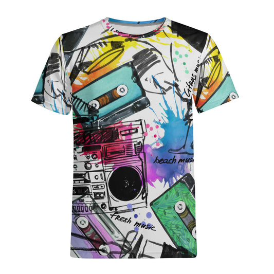 New Mens All Over Print T-shirt